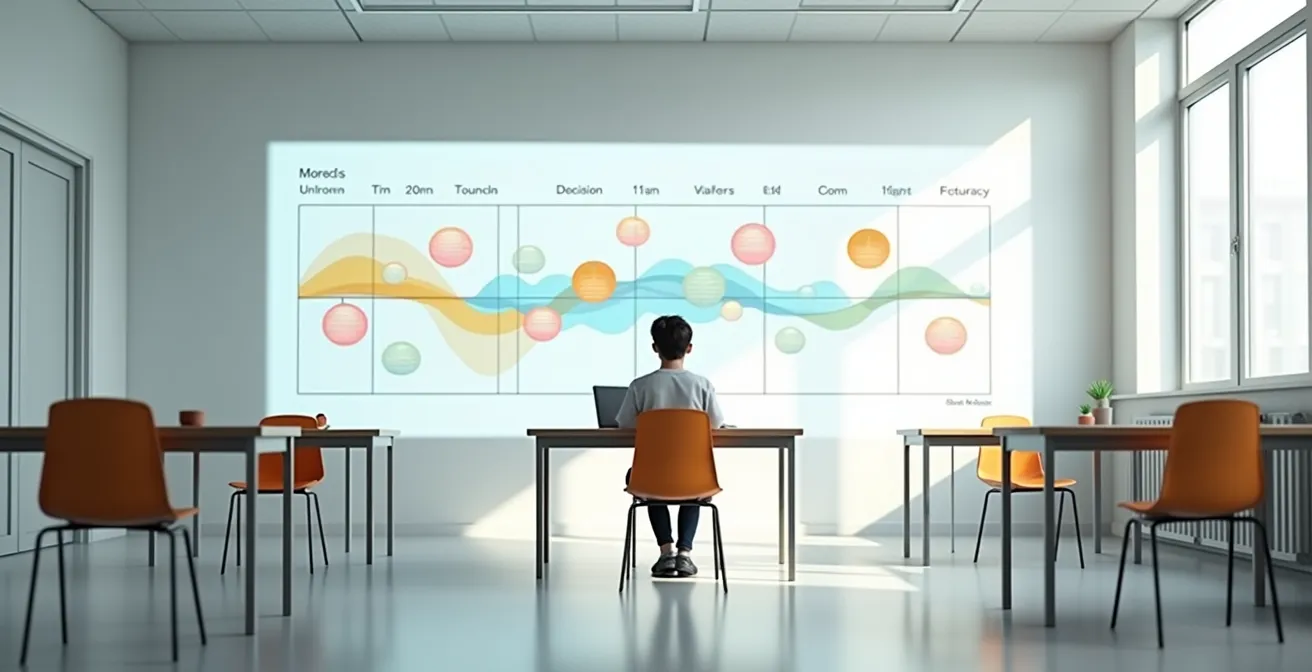 Planification temporelle du choix des spécialités sur l'année de Seconde avec jalons décisionnels