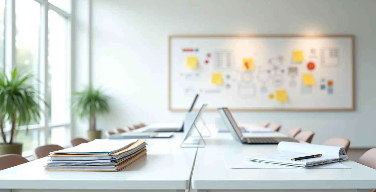 Balance équilibrée avec symboles de compétences techniques d'un côté et qualités humaines de l'autre