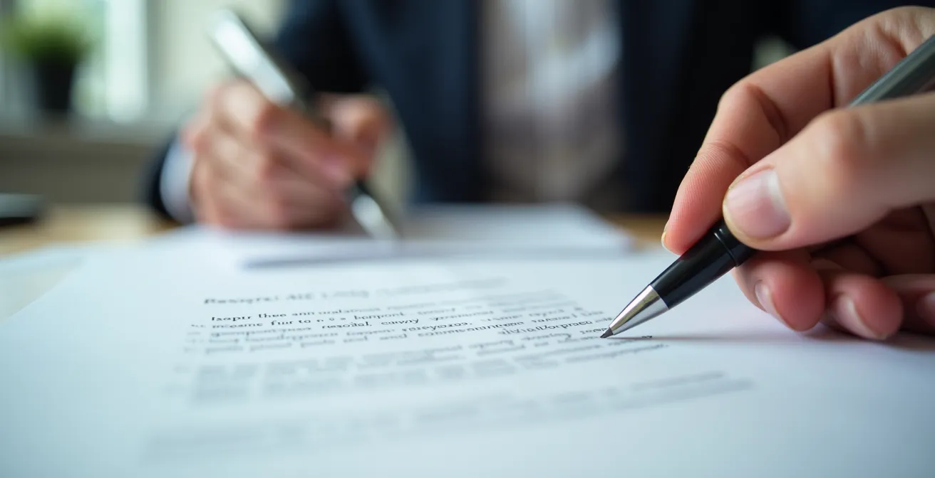 Main rédigeant un rapport social avec soin et précision