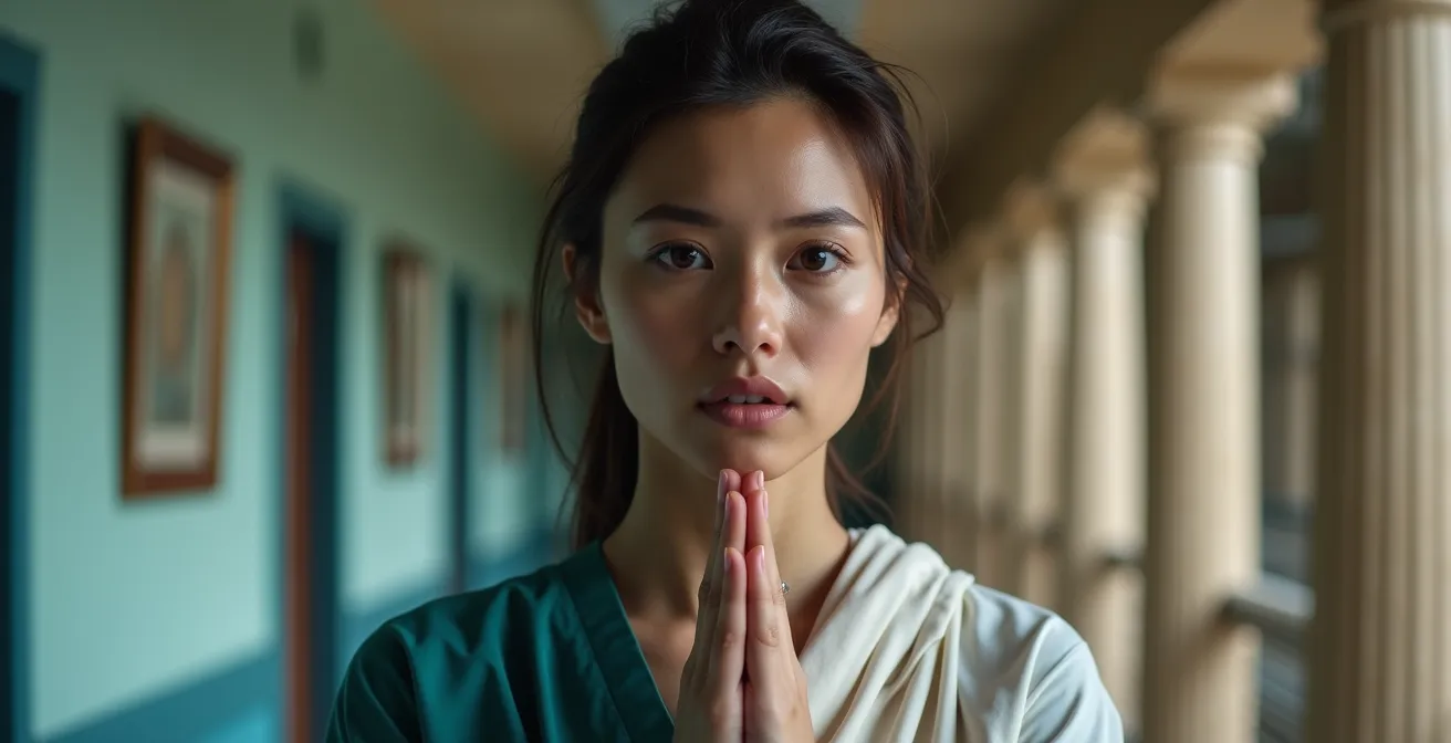 Juxtaposition visuelle entre l'antique et le moderne dans une même composition